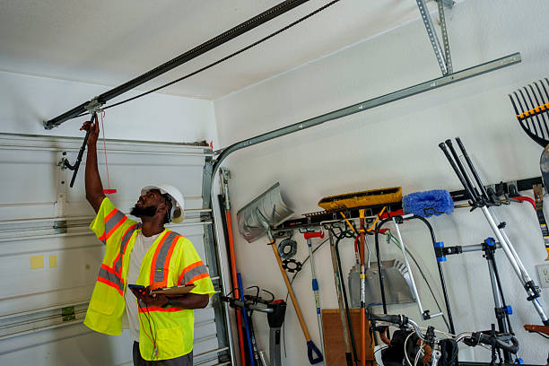Professional Garage Door Panel Replacement technician working in North Carolina, NC